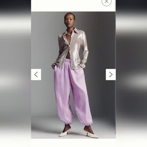 Maeve Balloon Lilac Silky Pants